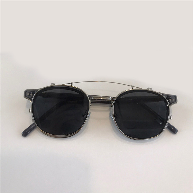 

alio New popular Sunglasses With UV 400 Protection for men Vintage Round Frame Fashion Top Quality Come With Case classic sunglasses, White;black