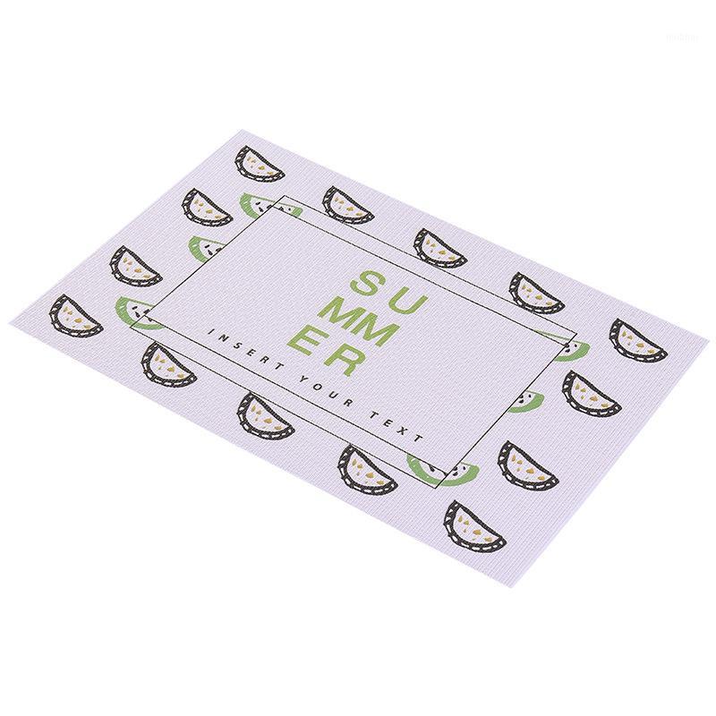 

Fruit printed PVC placemat, heat-resistant, non-slip, easy-to-clean fruit series home dining table protection mat,45cmx30cm1