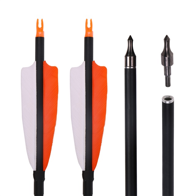 

high quality custmized ID carbon fiber arrows shaft for archery bow hunting carbon arrow with turkey feather