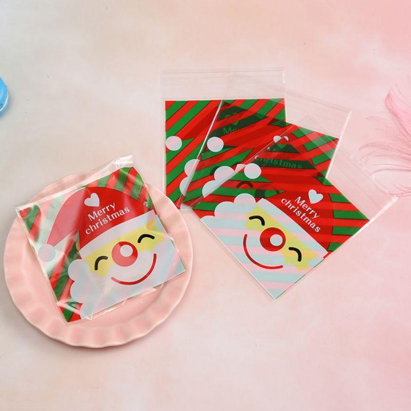 

Gift Wrap Christmas Cookie Bags Santa Claus Snowman Plastic Packaging Party Wedding Candy Bag Kids Favor
