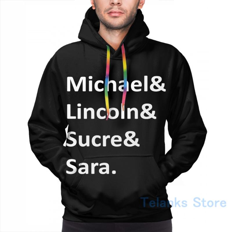 

Mens Hoodies Sweatshirt for women funny Prison Break Names print Casual hoodie Streatwear, Men