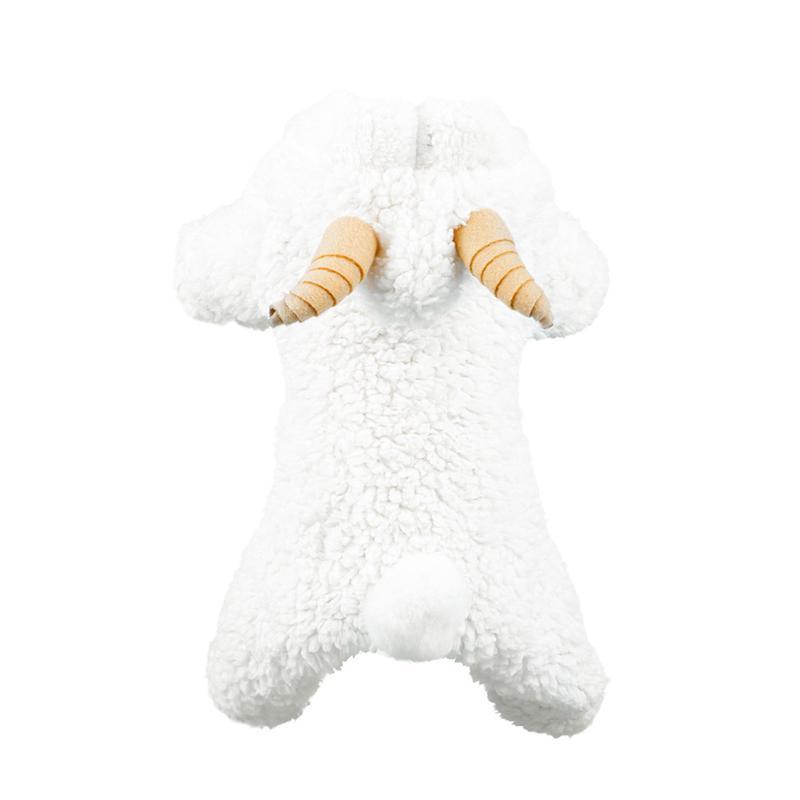 

Funny Autumn Winter Pet Costume White Sheep Cosplay Clothes For Puppy Dog, As pic