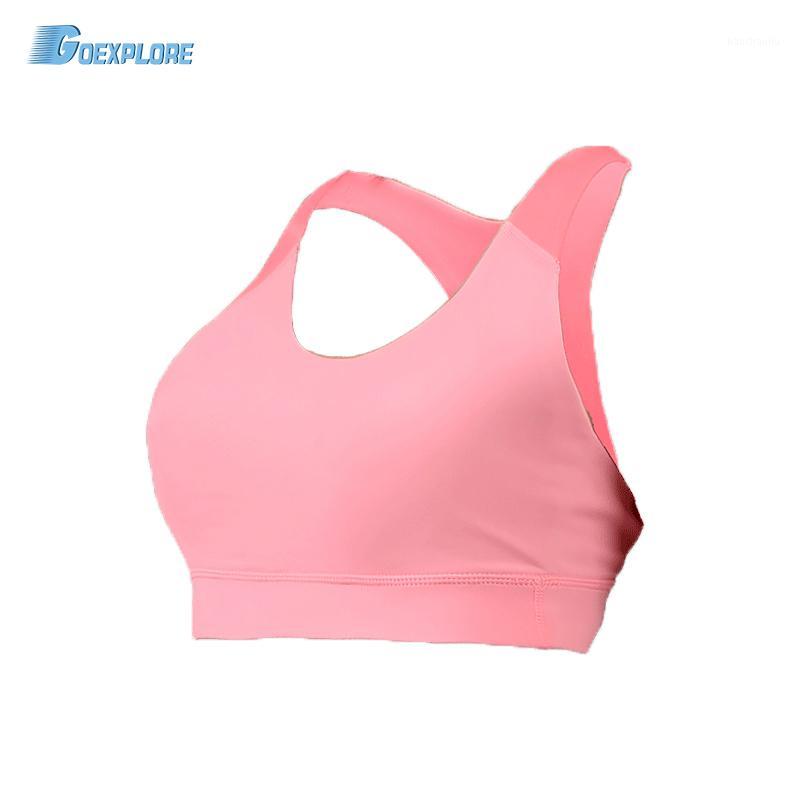 

Goexplore Sport Bra Push Up Sports Top Fitness Racer back Bras Women Gym Sport Top Padded Training Bras Running Underwear Girl1, Black