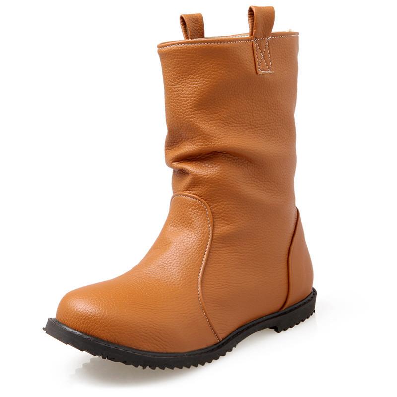 

Autumn Winter Shoes Woman Boots Casual Shoes Women Ankle Boots Soft Leather Slip On Botas Feminina XKD2085, Beige