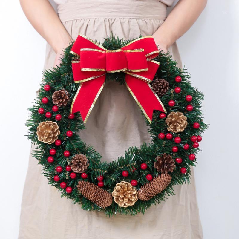 

Christmas Tree Pendants Garland Christmas Wreath Pendant Home Fake Flowers Decorations for Home Holiday Party Mall1