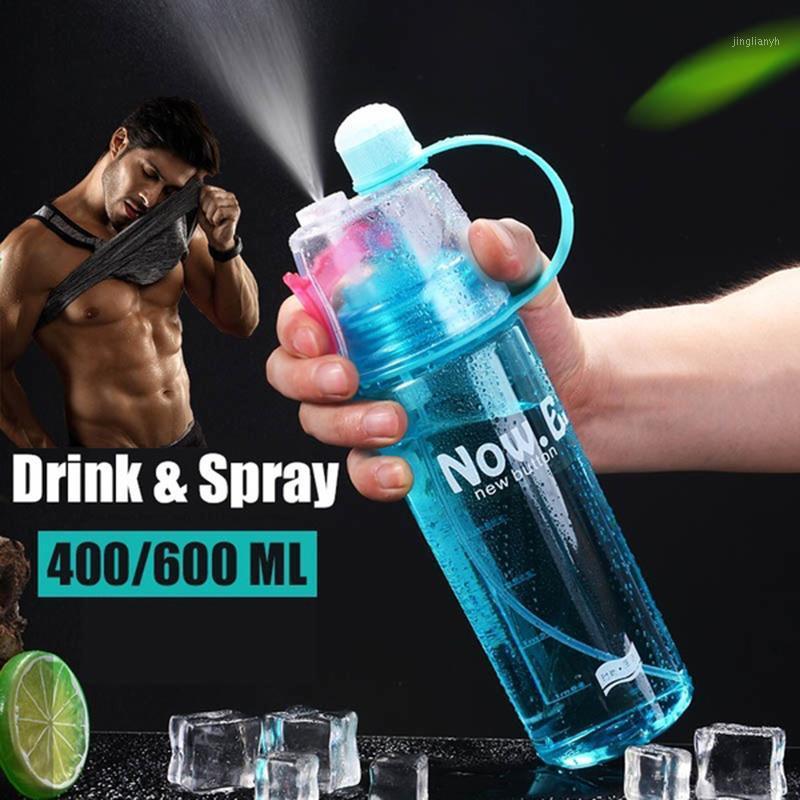 

Multifunctional Spray Water Cup Spray Water Bottle 600 ML Cooling Drink Liquid Sport Sports Drinking Bottle Portable Camping1, Black