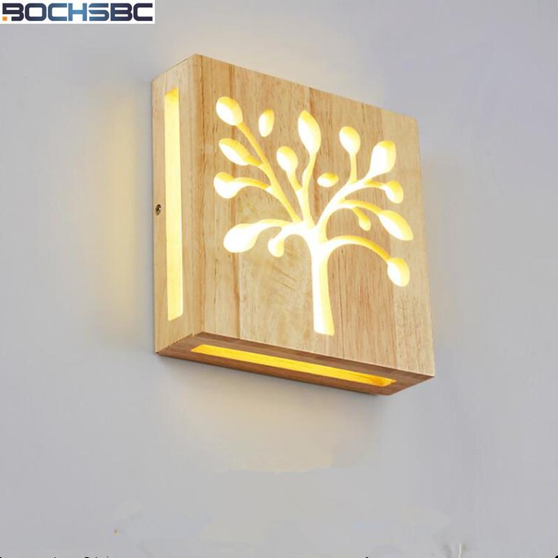 

Modern Wall Lamp Trees Wood Light Indoor Lighting LED Light Fixture Bar Restaurant Shop Wall Decorating Sconce