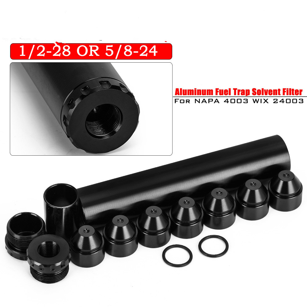 

Car Fuel Filter Solvent Trap Aluminum 1/2-28 or 5/8-24 1X7 or 1X13 Car Solvent Trap FOR NAPA 4003 WIX 24003