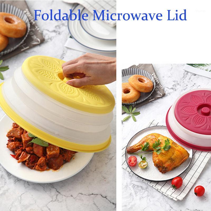 

New Microwave folding cover silicone folding lid Microwave plate strainer for fruits vegetables 10.5 inches 20201
