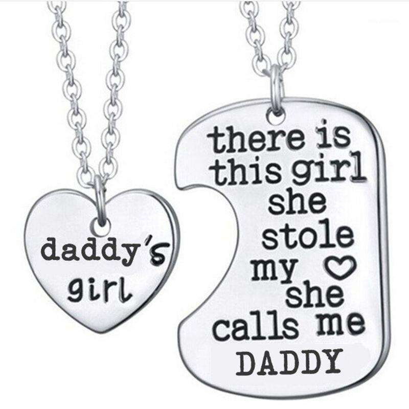 

2Pcs Father Daughter Gift These Girls Stole My Heart They Call Me Daddy Keychain Set Heart Puzzle Daughter Dad Necklace1