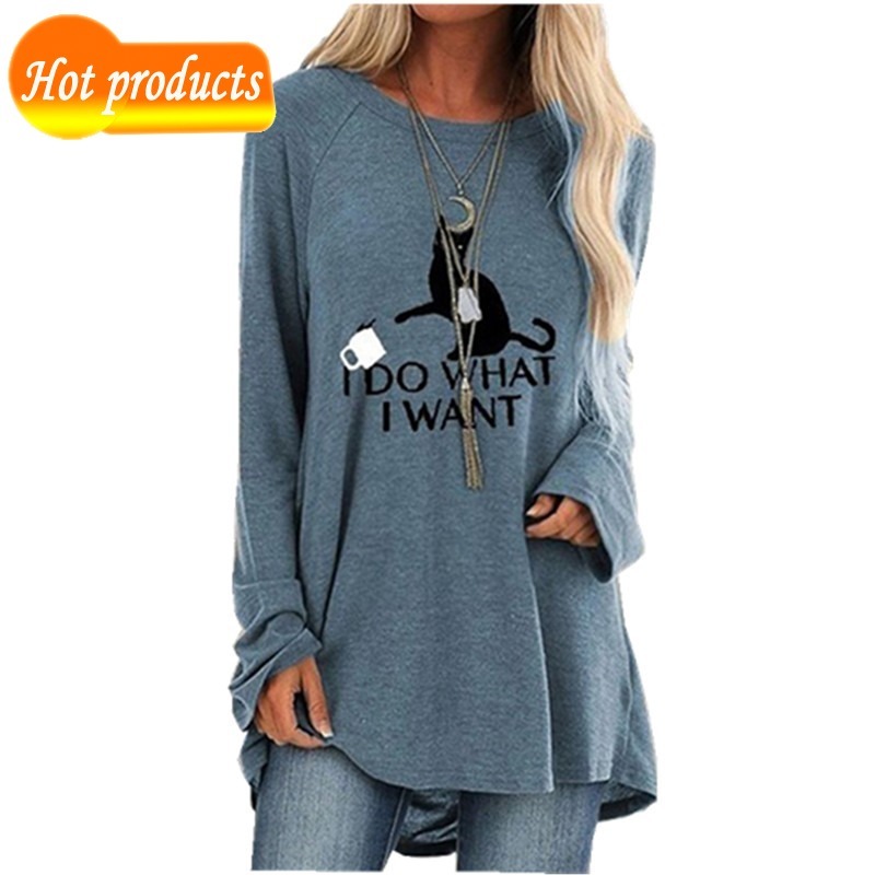 

Women plus size printing shirts 5xl casual long sleeve loosey female tops harajuku basic U22Y, Pure white