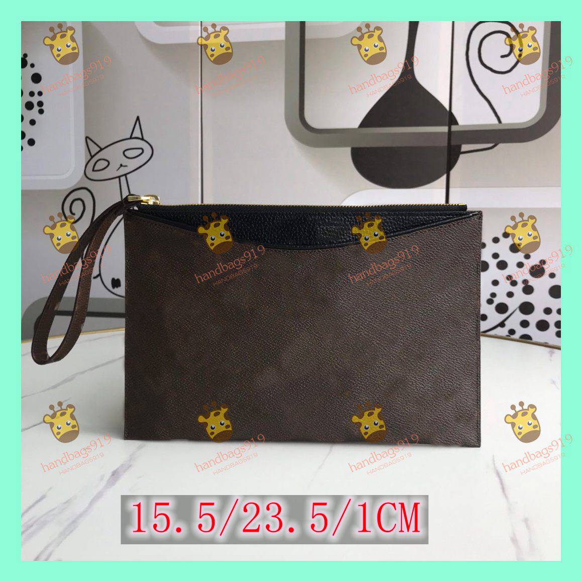

clutch pochette ladies clutch bags Fashion Men Clutch Bag Classic Document Bags Cover Bag pochette de marque de pour femmes With Dust Bag, Extra cost