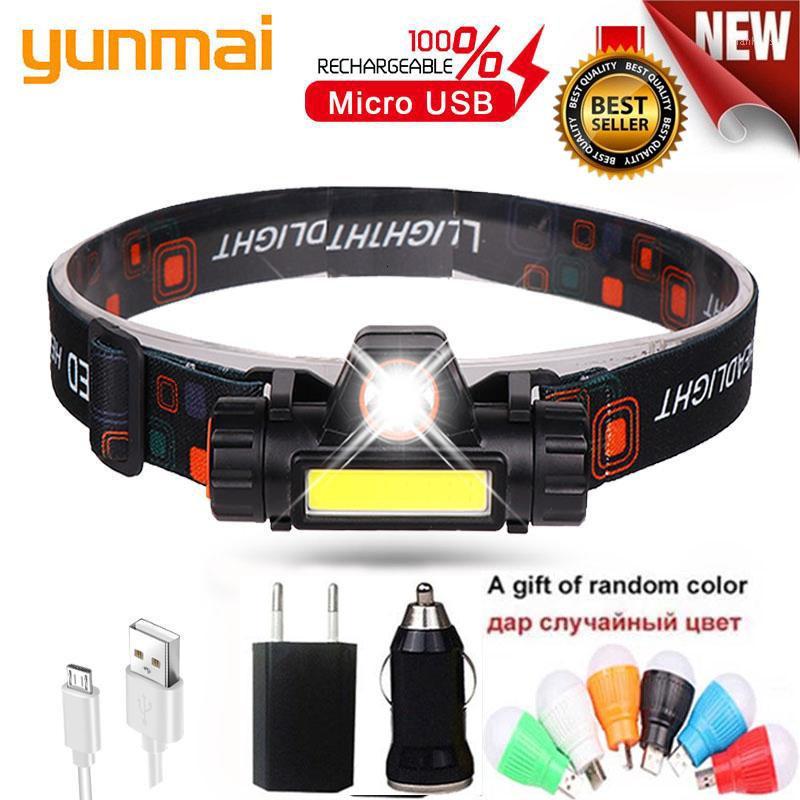 

Headlight USB Rechargable LED Headlamp XPE+COB Head Lamp with Magnet Headlight with Built-in 18650 Battery for Fishing, Camping1
