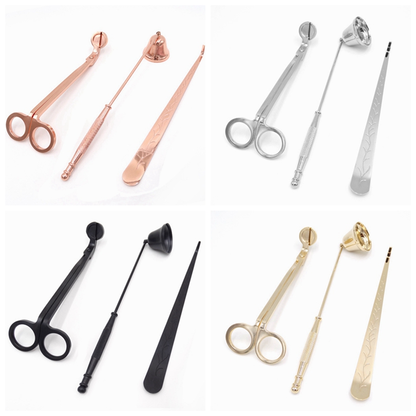 

Candle Accessory Set Candle Wick Trimmer Cutter Snuffer 3Pcs/set for Candles Lover 4 Colos to Choose HHA1699