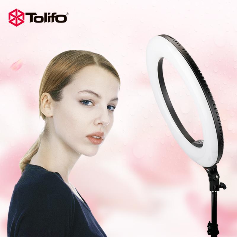 

Tolifo R48B 48W Bi-color 2.4G Wireless Remote Control Dimmable Camera/Video/Photography LED Ring Light Two Power Supply Modes
