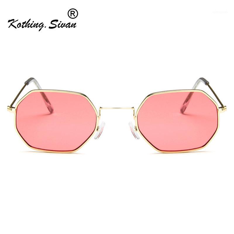 

Hexagon Sunglasses New Women Small Frame Polygon Sunglasses Men Brand Blue Pink Clear Lens Sun Glasses Female UV4001
