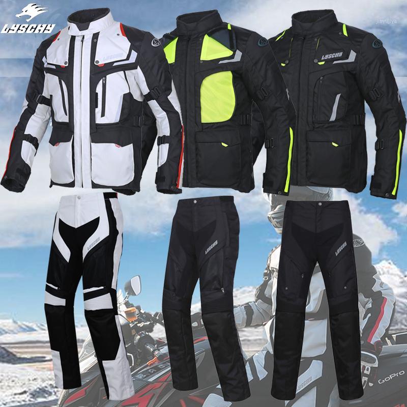 

LYSCHY 2020 Waterproof Motorcycle Jacket Men Summer Winter Breathable Motorcycle Racing Suits Multifunction Motocross Pants Suit1