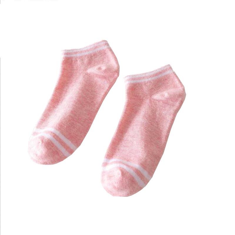 

Hot Sell Womens Socks Simple And Fresh Boat Socks Colored Cotton Two Bar Anti Friction Female, Purple