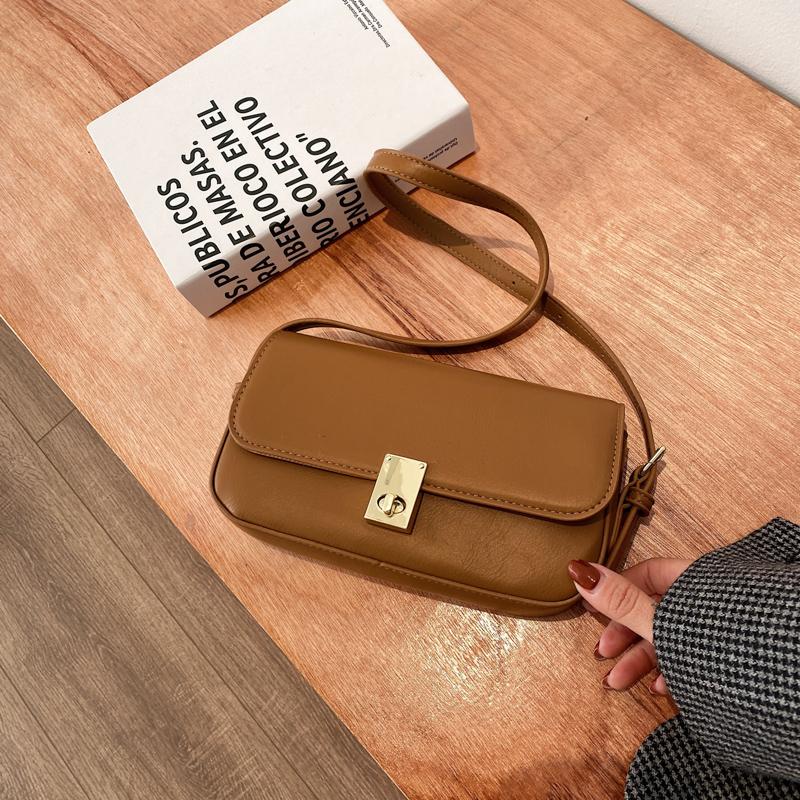 

Women Shoulder Bag Brown Youth Female Crossbody Bags High Quality Small For Appointment Youth Light Bag New Artificial Leather, Coffee