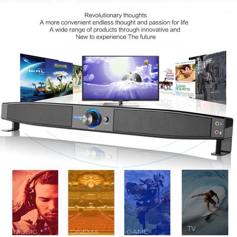 

2020 USB Wired Powerful Computer Speaker TV Sound Bar Stereo Subwoofer AUX Bass speaker Surround Box for PC Laptop Tablet1
