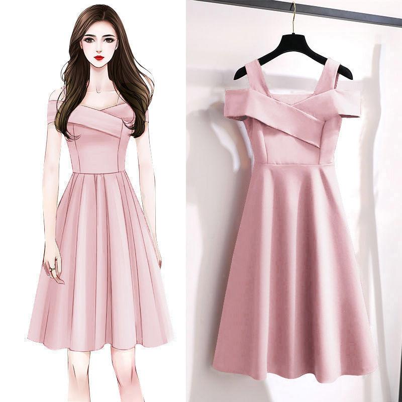 

2021 New large women's fashion dress women's dress children summe, 6204 red