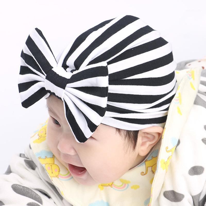 

2020 stripe hat baby girls kids turban headband hair head bands accessories for children headwrap hair ornaments Bandanas1