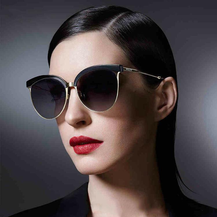 

Viodream Fashion Retro Designer Vintage Round Circle Glasses CatEye Semi-Rimless 2020 Women Sunglasses Mens Eyewear