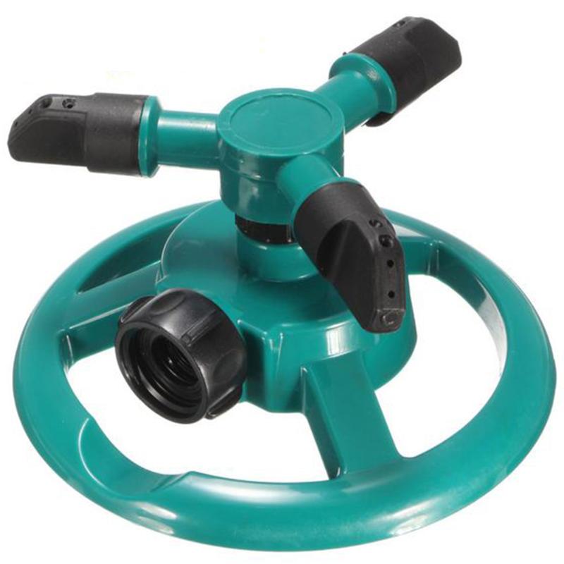 

For Home Use Hose Irrigation Circle 360° Rotating Water Sprinkler Durable Garden Sprinkler Lawn Gardening Tools 3 Nozzle, As pic