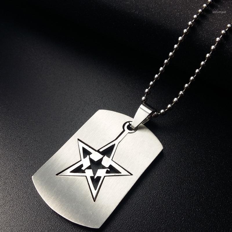 

jewelry for neck pendant necklace mens stainless steel Steampunk Pendant five-pointed mens best friend necklace1