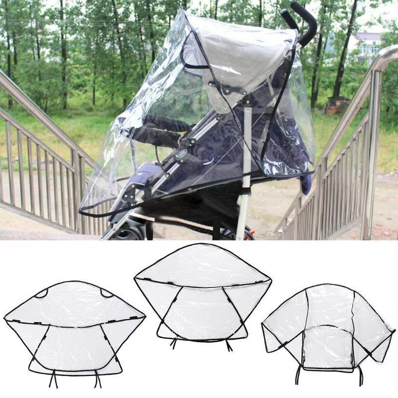 

Universal Baby Cart Raincover Transparent Dust Rain Cover PVC Security Insect Control Non-toxic Tasteless Pushchairs Accessories1