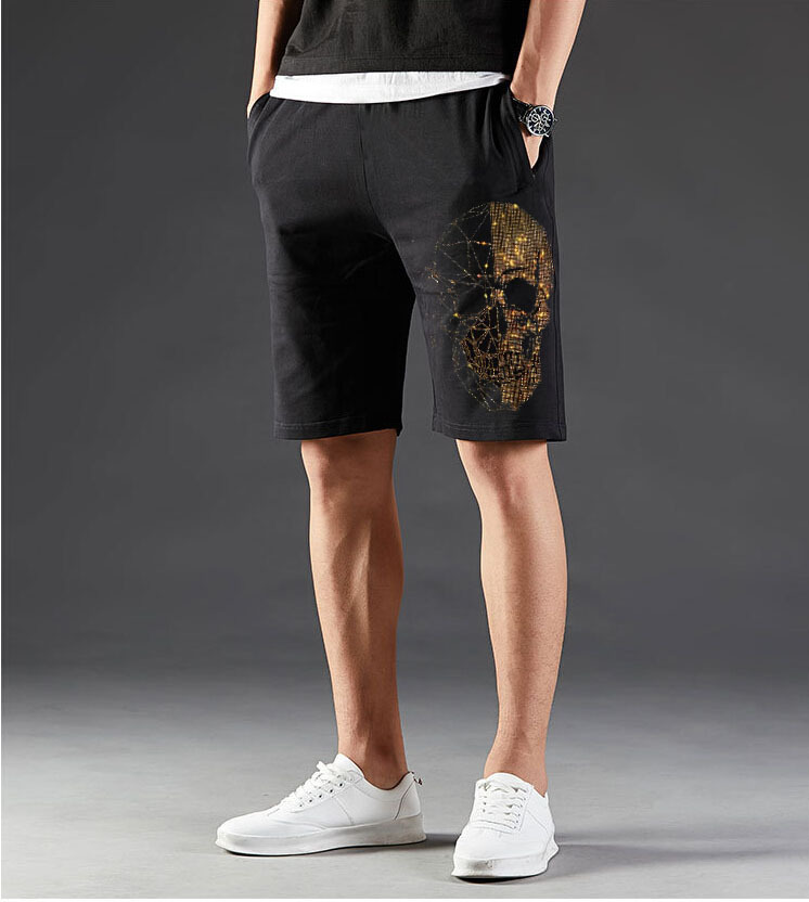 

Men's Fitness New Shorts Will See Breathable Male Strass Hot Jogger Drill Beach Mark Short Pants M30c, The shown
