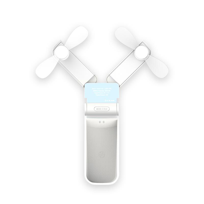 

Portable Battery Operated Cooling Home Travel Dual Heads Hand Held Gift Rechargeable Folding Electric USB Mini Fan Pocket ABS