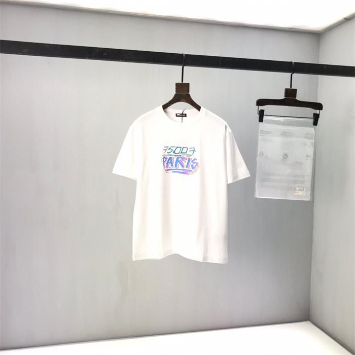 

New Summer Men Women T Shirts with Letter Printed Casual Mens T Shirt Top Quality Men Fashion Tees Streetwear Clothing TR125, White