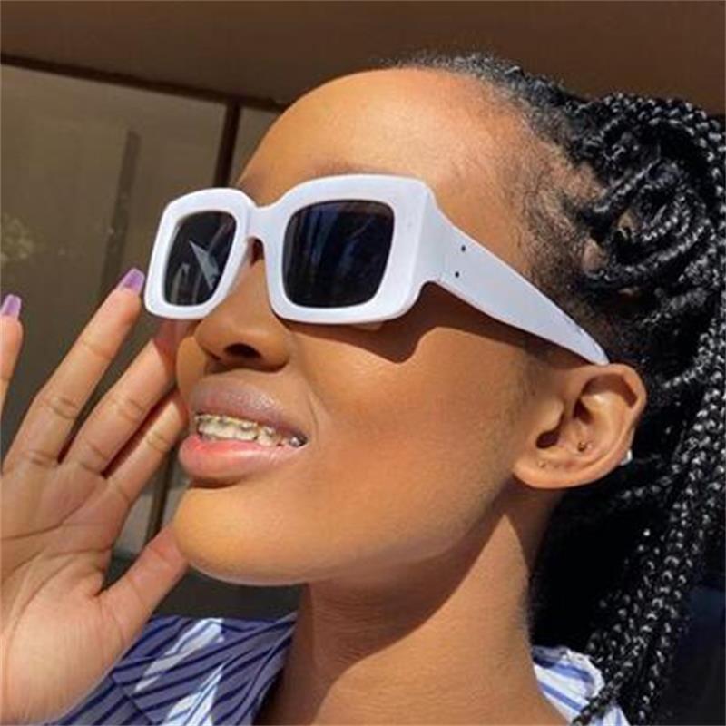 

Sexy White Square Sunglasses Women Big Frame Thick Sun Glasses Vintage Oversized Shades Oculos Gafas Blue Leopard