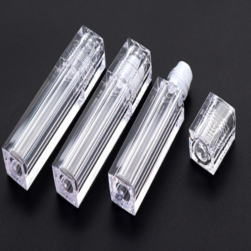 

20pcs/lot Hot sale 6.5ML Empty transparent Roller bottles Square Essential Oil Plastic bottle C021