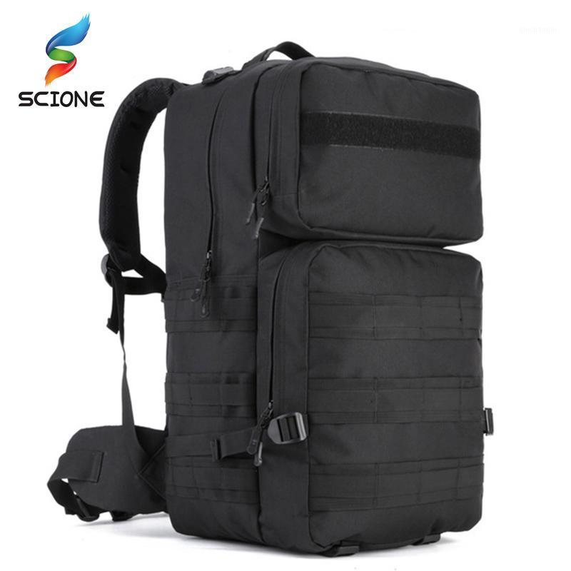 

New Style 55L Waterproof Outdoor Travel Tactical Backpack High Quality Backpacks Unisex Camping Mountaineering Bag1, Black