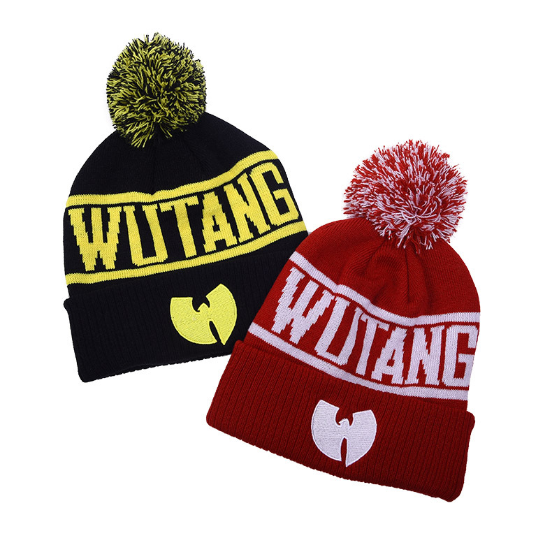 

WuTang Beanies New Fashion Winter WU TANG CLAN For Women Men Hiphop Knitted Hats Wool Caps, Black