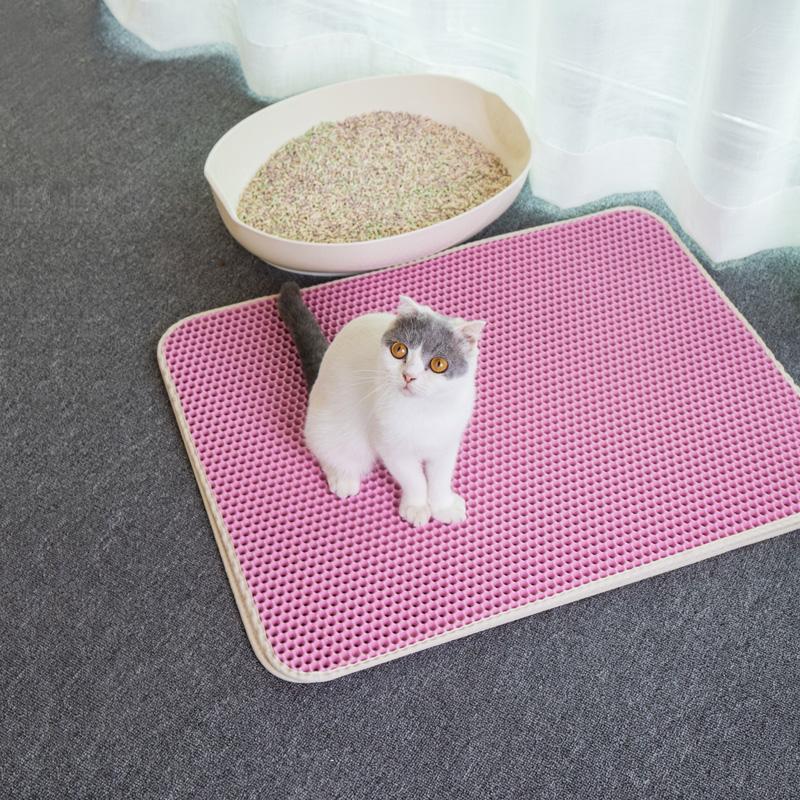 

Double Layer Cat Litter Tray Trap Mat Catch Cat Litter House Box Pad Toilet