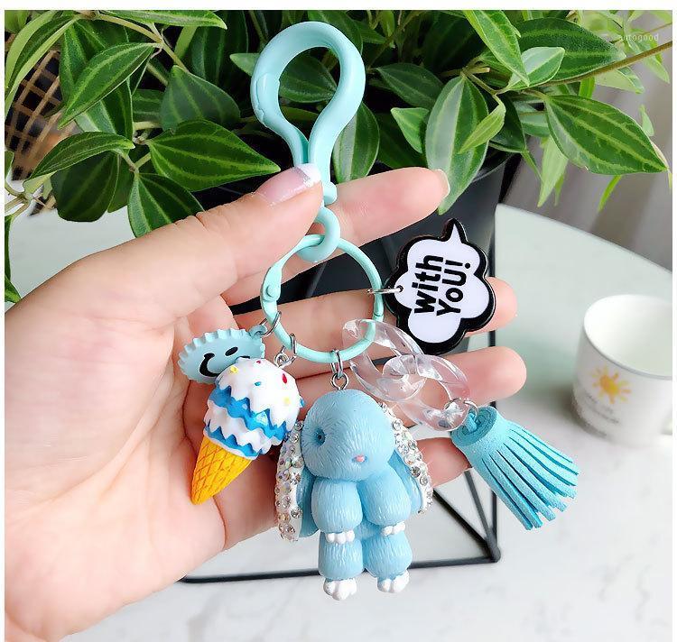 

Keychains Ins Korea Cute Creative Keychain Trend Ladies Bag Key Chain Ring Pendant1