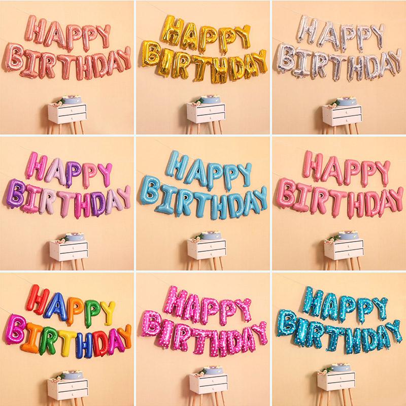 

Party Decoration 16inch Happy Birthday Foil Balloons 1st 1 2 3 4 5 6 18th 21 30th Year Decorations Kids Adult Baby Boy Girl First