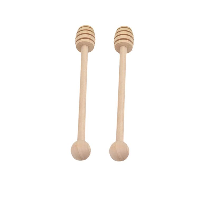 

2pcs Wooden Honey Dipper Sticks Jam Muddler Syrup Stirrer for Honey Pot Jar Container