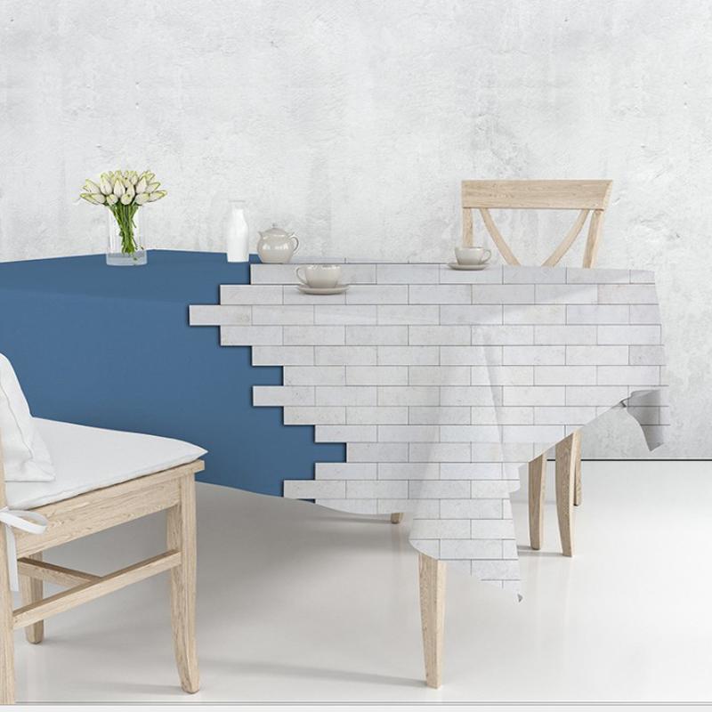 

Tablecloth Waterproof Oilproof Anti-scald Disposable Tablecloth Rectangular Coffee Table Mat Nordic, 10