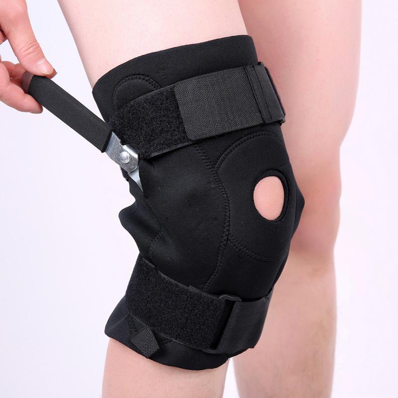 

New Professional Sports Safety Knee Double Plate Joint Support Knee Pads Black Men Protector For Running,Cycling,Sports.etc, 1 pcs