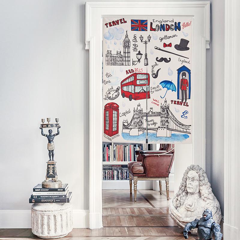 

Nice Curtains Short Curtain Beautiful Linen Cotton Fabric British Style Printing Width 85cm,Length 90cm/120cm,Bedroom Curtains, 85x90cm widthxhigh