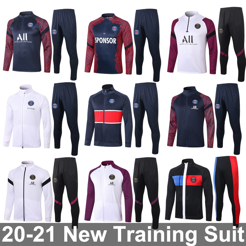 

2021 2022 MESSI MBAPPE Soccer Tracksuits Jerseys 21 22 Maillot De Foot DI MARIA VERRATT Adult Hoodies Football jogging Jacket Survetement tr, Black