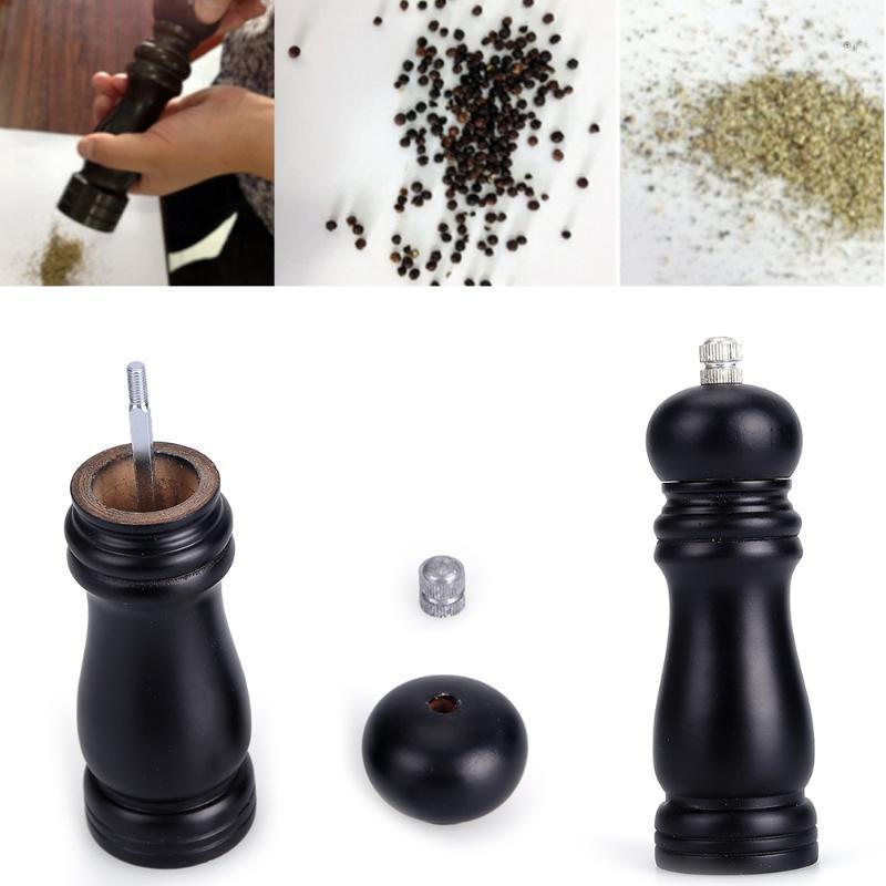 

Kitchen Gadgets Pepper Grinder Classical Wooden Pepper Spice Salt Mill Grinder Muller Tool Hand Movement Manual Mills1