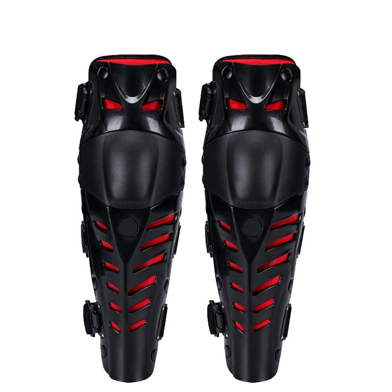 

Black Adjustable Long Leg Sleeve Gear Crashproof Antislip Protective Shin Guards for Motorcycle Mountain Biking-1 Pair