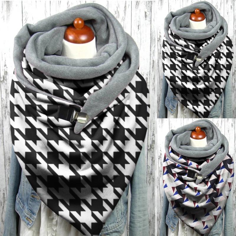 

Fashion Winter Women Paisley Print Button Soft Wrap Casual Warm Scarf Shawl Vintage ins Style Scarf Outdoor Bandana Girls Shawl