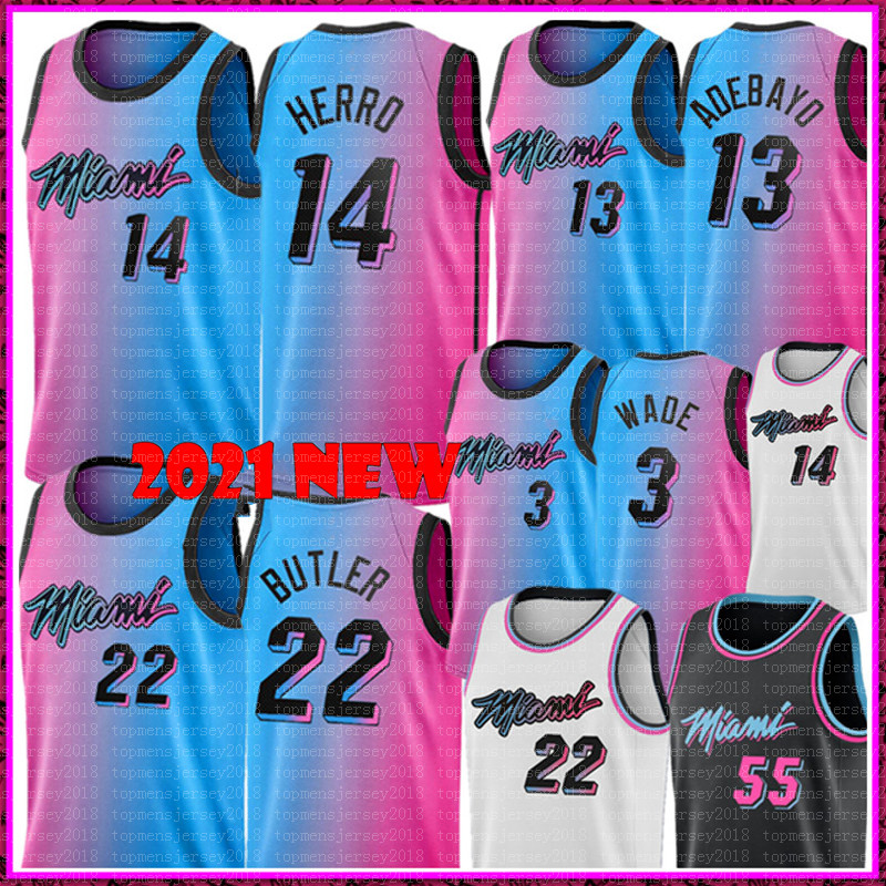 

New Bam 13 Adebayo Jersey Tyler 14 Herro Jimmy 22 Butler Jersey 55 Robinson Goran 7 Dragic Basketball Jerseys Cheap Mens 2020 2021