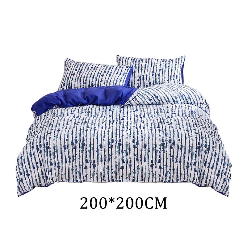 

3pcs/set Queen Single Floral Modern Corner Ties Luxurious Zipper Closure Bedding Decor King Quilt Cover With Pillow Case Soft
